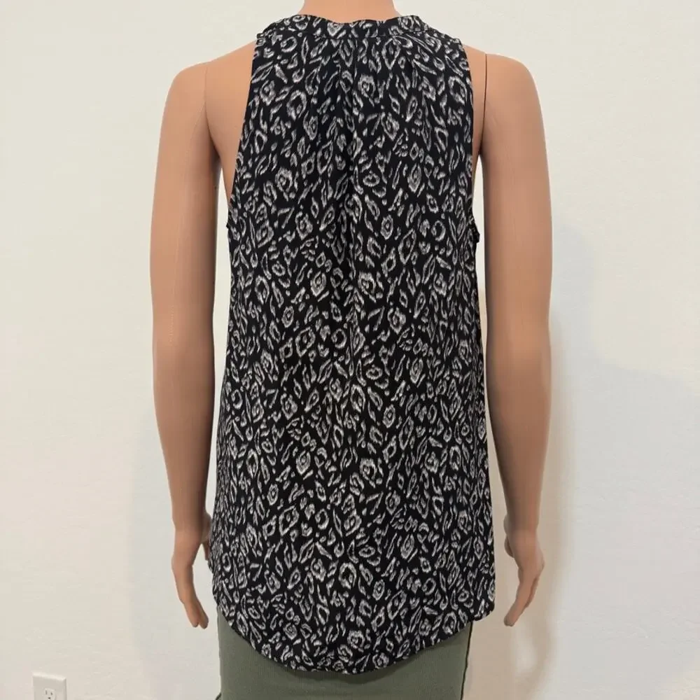 Joie XXS sleeveless notched silk blouse top shell TS 2478